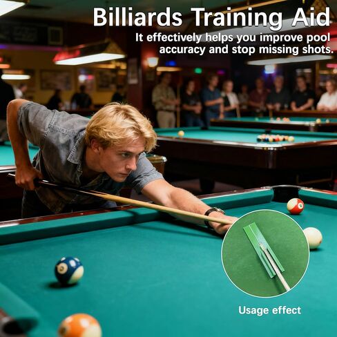 Billiards Stroke Trainer - Aiming Practice Cue Straight Exerciser for Stance Eye Line Stroke Correction, Durable Resin Pool Training Aid Compatible with Pool Snooker etc. (Black) in Saudi Arabia
