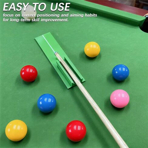 Billiards Stroke Trainer - Aiming Practice Cue Straight Exerciser for Stance Eye Line Stroke Correction, Durable Resin Pool Training Aid Compatible with Pool Snooker etc. (Black) in Saudi Arabia