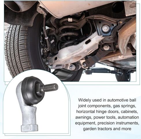 uxcell 2 Pcs SQ8 Ball Joint Rod End Bearing, M8x1.25 Right Hand Thread, Angle Ball Joint Bearing for Automotive in Saudi Arabia