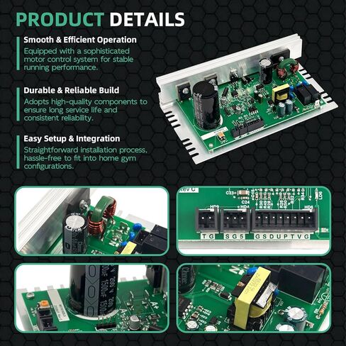 MC1618DLS 386762 Treadmill Motor Control Board Compatible with Icon Proform NordicTrack Treadmill Control Board #Replace ZC0547 Treadmill Motor Controller 398056 386816 398076 (Black Sockets) in Kuwait