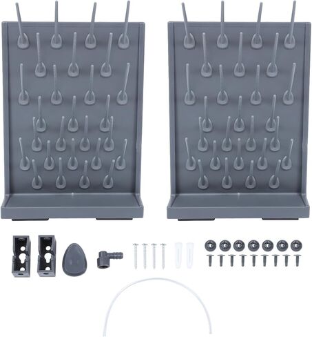 Laboratory Test Tube Drain Rack Pp Plastic 27-peg Single-Sided Drying Stand 2pcs Black for Lab Glassware Drip and Drying Use in Saudi Arabia