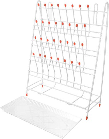 balacoo Lab Drying Rack with 32 Slots, Metal Test Tube and Glassware Holder, Laboratory Bottle Draining Rack for Efficient Lab Bottle Drying and Storage in Saudi Arabia