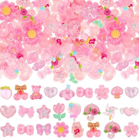 Giegxin 40 Pcs Christmas Resin Charm Kawaii Red Cardinal Candy Canes Santa Claus Flat Back Cabochon Accessories Cute Embellishments Bulk for Christmas Decor Jewelry Cellphone Case Scrapbooking DIY in Kuwait