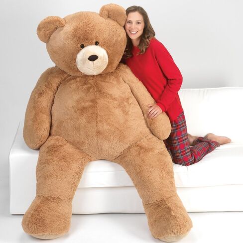 Vermont Teddy Bear Giant Teddy Bear - 4 أقدام ، 48 "لعبة أفخم كبيرة ، حيوانات عملاقة محشوة ، هدية عيد الفصح البني الناعم لصديقته أو الزوجة أو الذكرى السنوية أو عيد ميلاد - مصنوعة في الولايات المتحدة الأمريكية in Kuwait