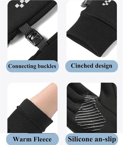 Kids Winter Gloves Boys Girls Touchscreen Warm Thermal Water-Resistant for Running Cycling Snow Skiing Cold Weather in Kuwait