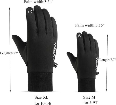 Kids Winter Gloves Boys Girls Touchscreen Warm Thermal Water-Resistant for Running Cycling Snow Skiing Cold Weather in Kuwait