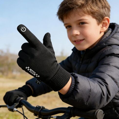 Kids Winter Gloves Boys Girls Touchscreen Warm Thermal Water-Resistant for Running Cycling Snow Skiing Cold Weather in Kuwait