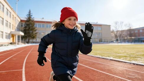 Kids Winter Gloves Boys Girls Touchscreen Warm Thermal Water-Resistant for Running Cycling Snow Skiing Cold Weather in Kuwait