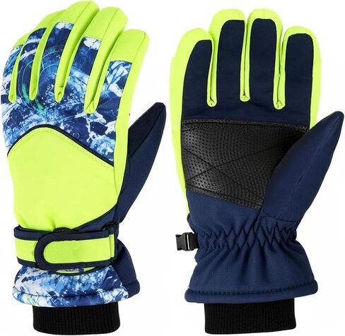Kids-Waterproof-Ski-Gloves - Boys-Girls Winter-Snow-Glove Thickening Warm Windproof Cold-Weather Mittens for Snowboard Sledding Kids Outdoor in Saudi Arabia