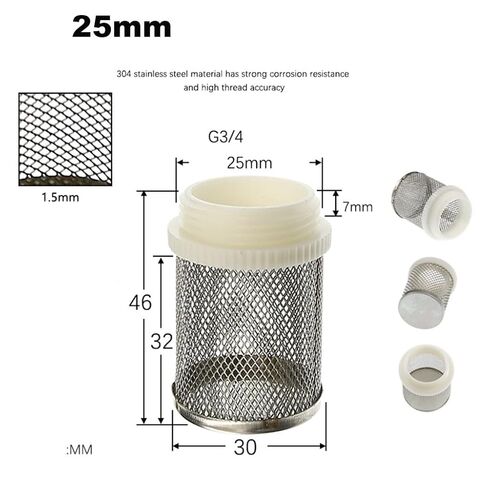 1 قطعة 1/2 "3/4" 1 "شبكة من الفولاذ المقاوم للصدأ تصفية شاشة الري مضخة مياه شبكة مصفاة (3/4") in Kuwait