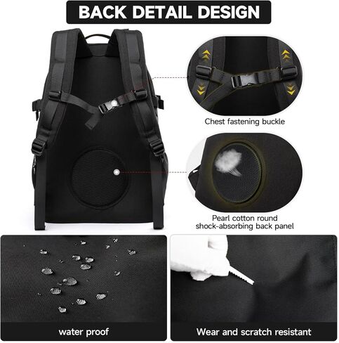 Travel Backpack for Men Women, Fits 15 Inch Laptop, Carry On Daypacks Backpacks Lightweight Hiking Backpack for Casual, Outdoor, Travel, Daily (Black) in Saudi Arabia