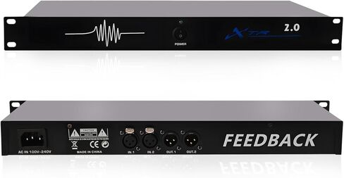 Professional Feedback Suppressor, Audio Processor, 6-In 6-Out Microphone Anti-Howling Frequency Shifter, Feedback Eliminator for Performance Stage Conference and Karaoke, Plug-and-Play Design in Kuwait