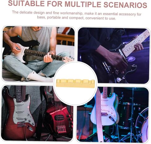 5-String Bass Bridge Saddle Copper Bass String Nut High Precision Design Musical Instrument Accessory for Electric Guitar in Saudi Arabia
