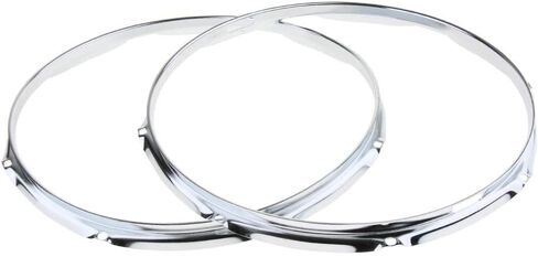 Enhanced 14" Snare Drum Hoop Set for Drummers, Silver, 8 Hole in Kuwait