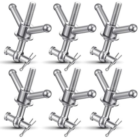 6 Pack Stainless Steel Wingnut Assembly for Manways, 5/8" Eye Bolt, 5-1/2" Long for Vacuum Tanks Pressure Vessels in Kuwait