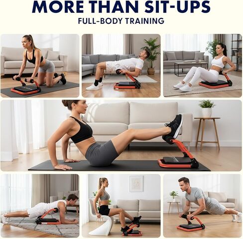 Squatz Ab Machine for Stomach Workout – Core & Sit-Up Exercise Equipment with 3 Resistance Levels for Home Gym, Adjustable Ab Trainer for Full-Body Workout with Automatic Rebound, 350 lbs Capacity in Saudi Arabia