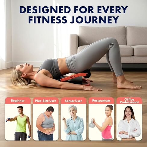 Squatz Ab Machine for Stomach Workout – Core & Sit-Up Exercise Equipment with 3 Resistance Levels for Home Gym, Adjustable Ab Trainer for Full-Body Workout with Automatic Rebound, 350 lbs Capacity in Saudi Arabia