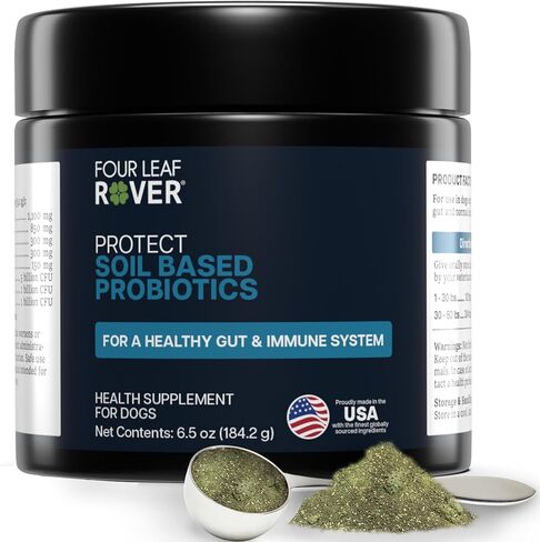 Protect - Probiotics for Dogs - Veterinarian Formulated - with Natural Prebiotics and Antioxidants - Detoxification & Gut Health - 60 Day Large Dog Supply in Kuwait