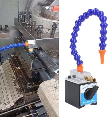 Magnetic Base Coolant Hose 1/4inch Inlet 1/2inch Outlet 11.8inch Long Flexible Water Oil Coolant Pipe Hose with Adjustable Magnetic Base Holder in Saudi Arabia