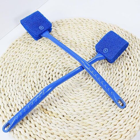 Aquarium Double Sided Sponge Cleaning Brush Cleaner Scrubber, One Pack Blue Brush in Kuwait