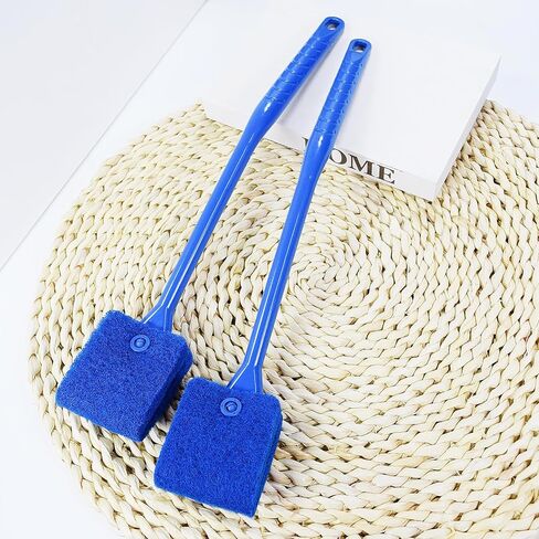 Aquarium Double Sided Sponge Cleaning Brush Cleaner Scrubber, One Pack Blue Brush in Kuwait