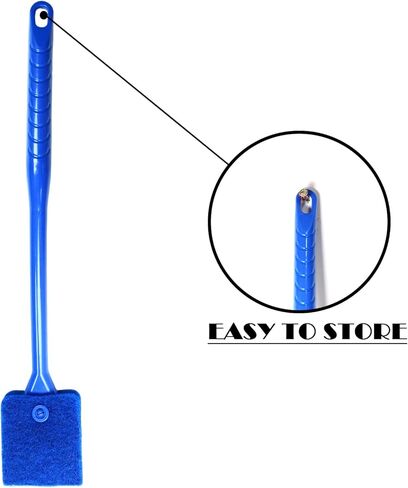 Aquarium Double Sided Sponge Cleaning Brush Cleaner Scrubber, One Pack Blue Brush in Kuwait