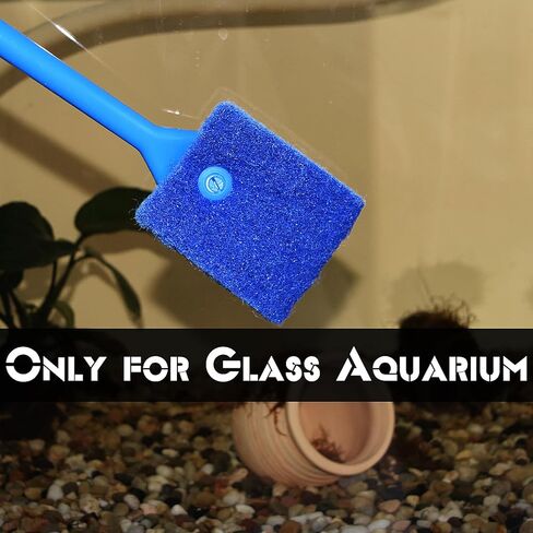 Aquarium Double Sided Sponge Cleaning Brush Cleaner Scrubber, One Pack Blue Brush in Kuwait