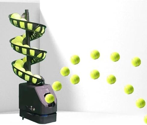 Portable Tennis Ball Machine - Automatic Rotation, 33-Ball Capacity, 3 Serving Frequencies, Perfect for Court Practice, No Net Required, Enhance Your Skills Effortlessly,Withoutcatchingnet in Saudi Arabia