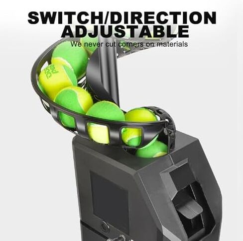 Portable Tennis Ball Launcher Machine with 33 Balls, Adjustable Height, Storage Bag & Ball Receiving Net - Perfect for Self-Play, Training, and Agile Exercise,withBallreceivingnet in Saudi Arabia