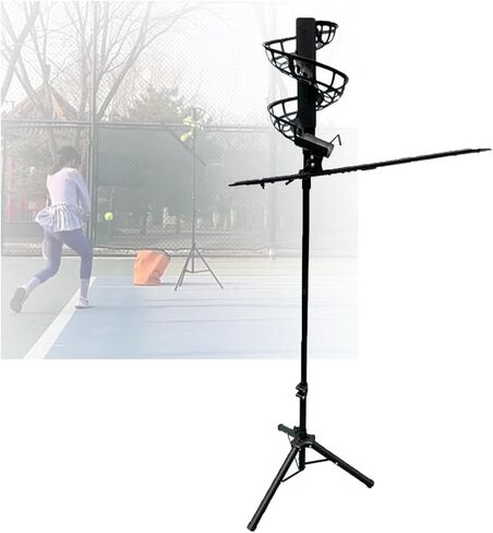 Adjustable Portable Tennis Ball Machine for Enhanced Practice Sessions - Manual Operation, Perfect for Players of All Levels, Lightweight and Easy to Use,Without Extra Track in Saudi Arabia