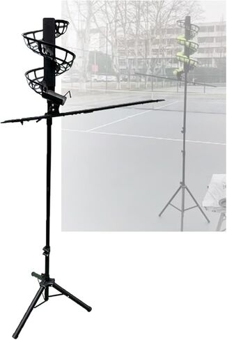 Adjustable Portable Tennis Ball Launcher - High Capacity, Perfect for Kids & Beginners Training, Ideal for Skill Development and Fun Outdoor Play,Without Extra Track in Saudi Arabia