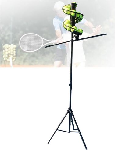 Portable Tennis Ball Machine, Adjustable Height for Beginners, Non-Electric Design, Perfect for Training, Practice Sessions, Lightweight and Easy to Use,Without Extra Track in Saudi Arabia