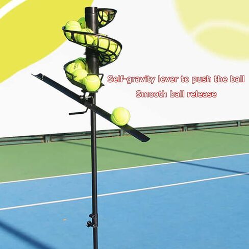 Portable Tennis Ball Machine, Adjustable Height for Beginners, Non-Electric Design, Perfect for Training, Practice Sessions, Lightweight and Easy to Use,Without Extra Track in Saudi Arabia