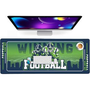 وسادة مكتب لكرة القدم مقاس 31.5 × 12 بوصة، حصيرة لوحة المفاتيح، حواف مخيطة متينة مضادة للانزلاق، تصميم بطابع ملعب كرة القدم، هدية رائعة لمحبي كرة القدم in Kuwait