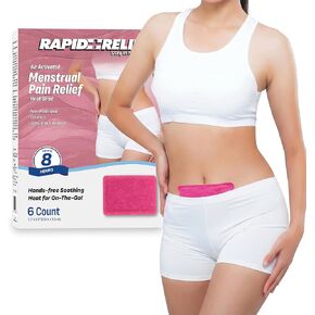 رقعة حرارة الحيض المنشط بالهواء السريع، 6 عبوات - تشنجات فترة سرية وعلاج حراري لتخفيف آلام الحيض in Kuwait