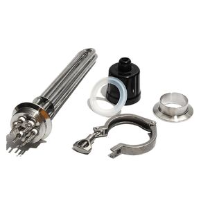 2" Tri-Clamp Tubular Electric Heating Element - 304 Stainless Steel - 3KW to 12KW for Distilling and Heating Applications(with clamp,380V-12KW) in Kuwait