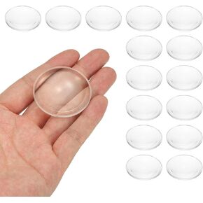 PATIKIL 10 Pack Biconvex Lens, 37mm Dia. 42mm Focal Length Aspheric Optical Lenses Magnifier Paperweight Acrylic Double Convex for DIY Office Desk Home Science Experiment Telescope in Kuwait