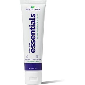 Essentials Fluoride-Free Toothpaste, Plant-Based Daily Toothpaste for Fresh Breath, SLS-Free, Clean Ingredients, 4 oz, by Dental Herb Company in Kuwait