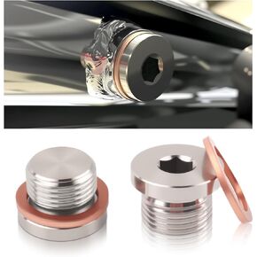 2PCS Sensor Plug with 2PCS O Rings,M18 X 1.5 Sensor Bung Plug with Inner Hexagonal Head,304 Stainless Steel Sensors Bypass Plugs Car Accessories for Providing Sealing in Kuwait
