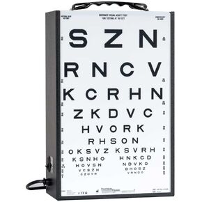 طقم فحص/اختبار رؤية ممرضة المدرسة، خزانة مضيئة مع 3 رسوم بيانية لمسافة اختبار 10 أقدام (صور باتي، سلون وHOTV) in Kuwait