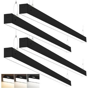 kadision 8FT LED ضوء خطي، 100W 13000lm 3000K/4000K/5000K قابل للتحديد، 0-10V عكس الضوء الخطي المعلق لصالة العرض المكتبية، 2-Pack المدرجة في قائمة ETL in Kuwait