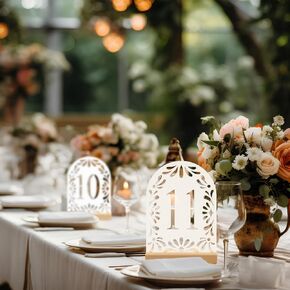 20 قطعة من أرقام طاولة الزفاف المكسيكية مع حوامل 1-20، 5 × 7 بوصات عرض قوس مزدوج الجوانب ديكورات الزفاف المكسيكية لقطع مركزية للاستقبال وديكورات الحفلات in Kuwait