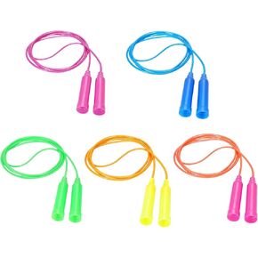 5-Pack Soft PVC Colorful Jump Ropes - Multi-Color Set for Fitness, Home Workouts, Coordination Training in Saudi Arabia