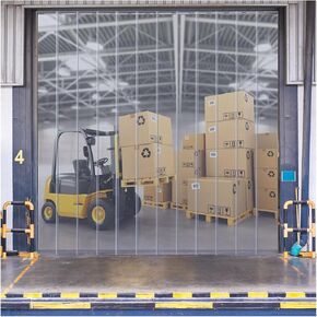 Durable PVC Strip Door Curtain Kit, Clear Vinyl Curtains for Refrigerators & Warehouses, Easy Install, 120x230cm (47.24x90.55in) - Weatherproof & Energy-Saving in Kuwait