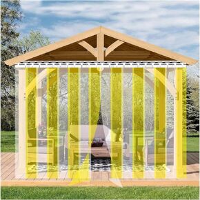 طقم ستائر شريطية شفافة من مادة PVC - حاجز ناعم مقاوم للماء لغرفة التجميد، المرآب، المتجر والمصنع - سهل التركيب، متين، مقسم شفاف للتحكم في درجة الحرارة in Kuwait