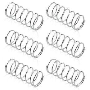 9727 Compression Spring, Small Spring, Silver, 5/8-inch OD, 1-1/2-inch Length, 0.041-inch Wire Diameter, Durable Steel Construction, Pack of 6 in Kuwait