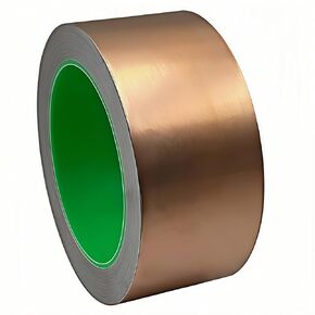 Conductive Pure Copper Tape(1/4in*66ft) Double Sided Adhesive Copper Foil Tape for Stained Glass, Guitars, EMI Shielding, Electric Connections, Repairs, Grounding, Crafts in Saudi Arabia