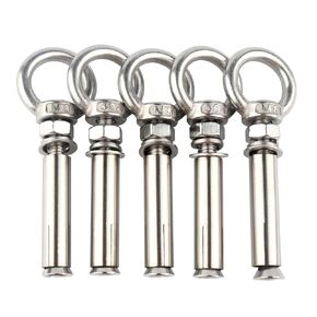 5/16" X 2-3/4" Concrete Wall Brick Anchors Expansion Eye Bolt Ring 304 Stainless Steel Heavy Duty Screw, 5Pack in Kuwait