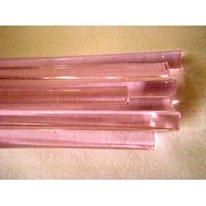 Devardi Glass Boro Rods, 1 lb, COE 33, Transparent Pink Borosilicate Solid Rods in Kuwait