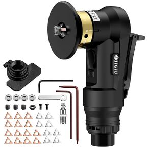 Upgraded Air Chamfer Tool with Straight Guide Plate Mini Pneumatic Chamfering Machine 30000RPM 45°Pneumatic Beveling Machine 0.1-0.9mm Depth Adjust with 1/4 Inch Air Inlet for Metal Wood-Black in Kuwait